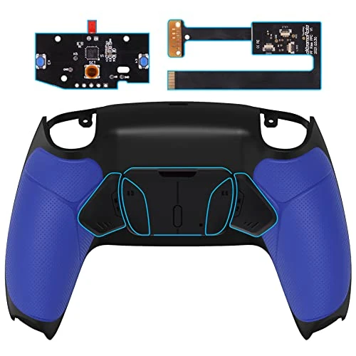 Limited offer: eXtremeRate Programable RISE4 Remap Kit for ps5 Controller BDM 010 BDM 020, Upgrade Board & Redesigned Rubberized Grip Back Shell & 4 Back Buttons set for ps5 Controller - Blue from 27.99 EUR to 27.99 EUR (save 0%)