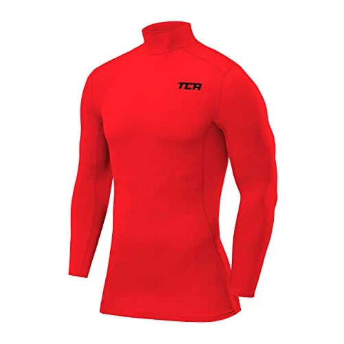 Zeitlich begrenztes Angebot: TCA Herren Pro Performance Kompression Langarm Thermo Oberteil mit Stehkragen - Rot, XL von 9.99 € auf 8.49 € (15% Rabatt)