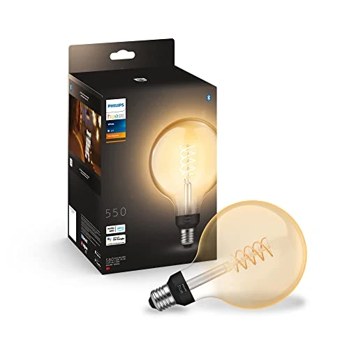 Offerta a tempo: PHILIPS Hue White Filament, Lampadina LED smart a globo E27 - 0.00% da 49.99 € a 49.99 €
