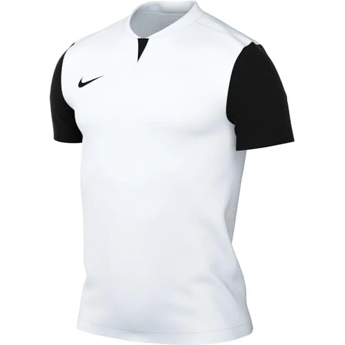 Offre limitée : Nike Short-Sleeve Soccer Jersey M NK DF Trophy V JSY SS, White/Black/Black/Black, DR0933-100, L de 23.36 € à 17.97 € (23% de remise)
