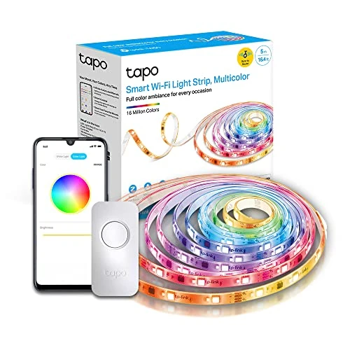 TP-Link Tapo L930-5 Striscia LED Smart 5m, Impermeabile IP44, DIY Multicolore Segmentato, LED Bianchi, WiFi Strisce LED RGBIC, Alexa, Google Assistant, Luci LED Adatto per Casa, Bar