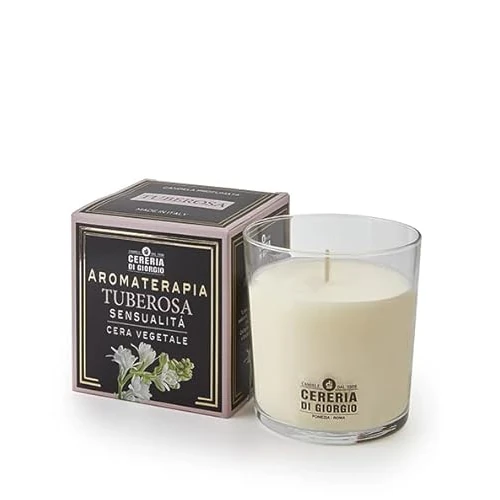Cereria Di Giorgio Vela perfumada de cera vegetal fabricada en Italia Aromaterapia - Tuberosa - Sensualidad