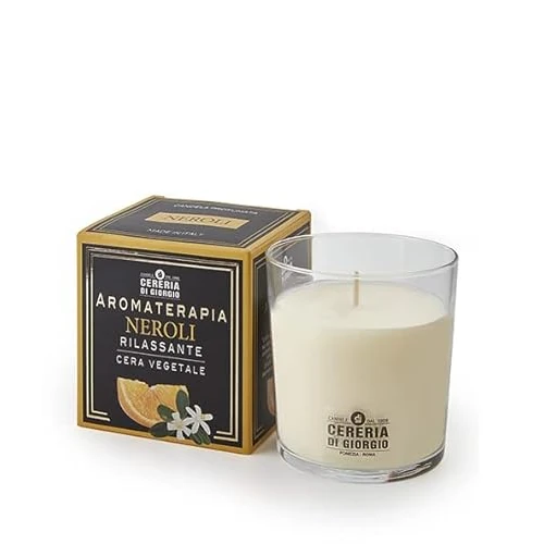 Cereria Di Giorgio Vela perfumada de cera vegetal, duración hasta 44 h, fabricada en Italia, aromaterapia – Neroli – Relajante
