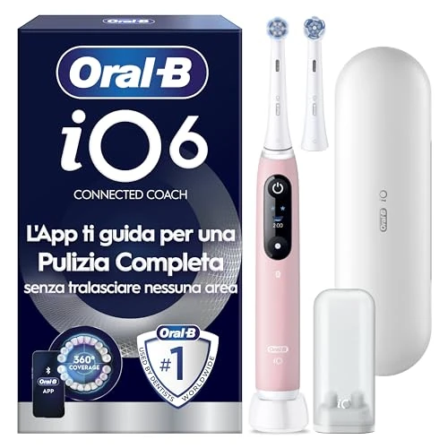 Offerta a tempo: Oral-B Spazzolino Elettrico Ricaricabile iO 6N Rosa, 2 Testine Di Ricambio, 1 Custodia Da Viaggio. 1 Spazzolino - 28% da 179.90 € a 129.99 €