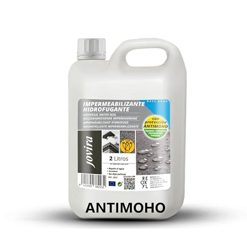 Offerta a tempo: JOVIRA PINTURAS Impermeabilizzante Trasparente 2 L | Impermeabilizzazione Invisibile, Nessuna Generazione di Film, Protezione Totale su Facciate, Cemento, Terrazze, Tetti (2 Litres, Anti-muffa) A-59 - 27% da 25.99 € a 18.99 €