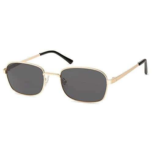 Offre limitee: SOJOS Lunettes de soleil polarisées SJ1177 - Pour homme et femme - Rétro - Rectangulaire - Vintage, Gris doré., s de 19.99 EUR a 16.99 EUR (economie 15%)