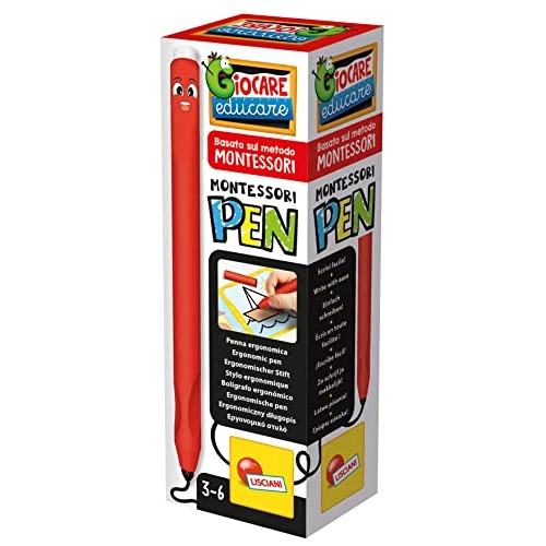 Tijdelijke aanbieding: Lisciani - MONTESSORI PEN - Pen om te leren schrijven - Montessori activiteit - Leren schrijven - Ontwikkelt fijne motoriek voor kinderen van 3, 4, 5 en 6 jaar - Gemaakt in Italië van 4.97 € naar 4.97 € (0.00% korting)