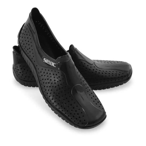 Offerta a tempo: SEAC Soft, Scarpe di Gomma da Scoglio, Spiaggia, Mare Unisex Adulto, Nero, 45/46 - 0.00% da 15.99 € a 15.99 €