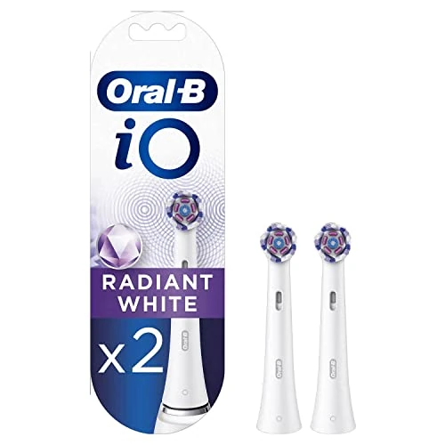 Oral-B iO Stralende witte opzetborstels voor elektrische tandenborstel, 2 stuks