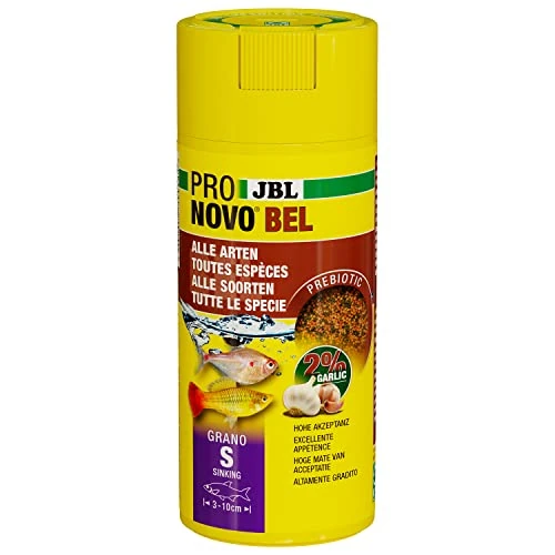 Offerta a tempo: JBL PRONOVO BEL GRANO, mangime base per tutti pesci d'acquario da 3-10 cm, pellet per pesci, dosatore a clic, taglia S, 250 ml - 37% da 14.37 € a 9.01 €