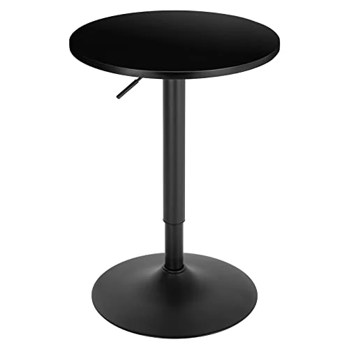 Tijdelijke aanbieding: WOLTU Bartafel, statafel, in hoogte verstelbare tafel 70-91 cm, multifunctionele partytafel voor woonkamer, keuken, balkon, bistrotafel van MDF-metaal, zwart, 52 x 52 x 91 cm van 63.64 € naar 63.64 € (0.00% korting)
