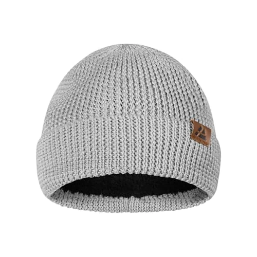 DANISH ENDURANCE Cappello Uomo Lana Merino e Fodera Pile, Berretto in Maglia, Taglia Unica Adulto, Beanie Invernale, per Sci e Sport