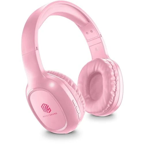 Offerta a tempo: Music Sound | HEADBAND Bluetooth Basic | Cuffie on Ear Bluetooth con Archetto Estendibile - PlayTime 14h - Colore Rosa, One Size - 50% da 17.99 € a 9.00 €