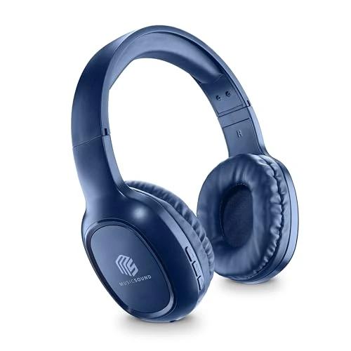 Offerta a tempo: Music Sound | HEADBAND Bluetooth Basic | Cuffie on Ear Bluetooth con Archetto Estendibile - PlayTime 14h - Colore Blu, One Size - 50% da 17.99 € a 9.00 €