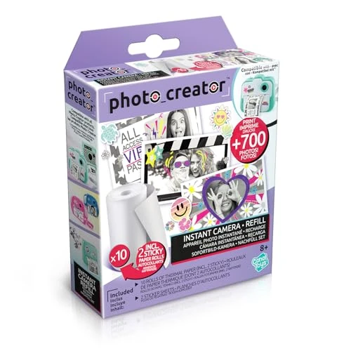 Tijdelijke aanbieding: Canal Toys - Photo Creator navulset – 10 rollen fotopapier CLK 005 | 10 rollen thermisch papier, 2 stickervellen, tot 700 foto's, compatibel met Photo Creator, doe-het-zelf kinderen vanaf 6 jaar van 20.91 € naar 20.91 € (0.00% korti