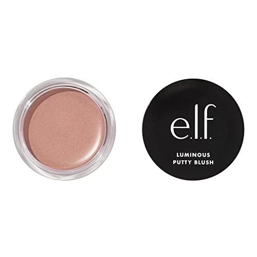 e.l.f. Cosmetics Luminous Putty Blush, blush da crema compatta a polvere con finish brillante, formula leggera e modulabile, Maui