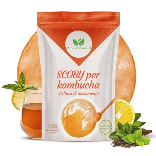 Zeitlich begrenztes Angebot: Natural Probio® Original Kombucha Scoby - Culture Starter Kit - Authentic Strain Kombucha Mother + Vollständige Anleitung, Rezept und Tipps + Kostenloser Zugang zum E-Book von 17.90 € auf 17.90 € (0.00% Rabatt)