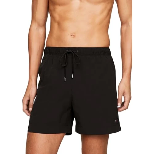 Offerta a tempo: Tommy Hilfiger Uomo Pantaloncino da Bagno Medium Drawstring Lunghezza Media, Nero (Black), XXL - 42% da 59.90 € a 34.55 €