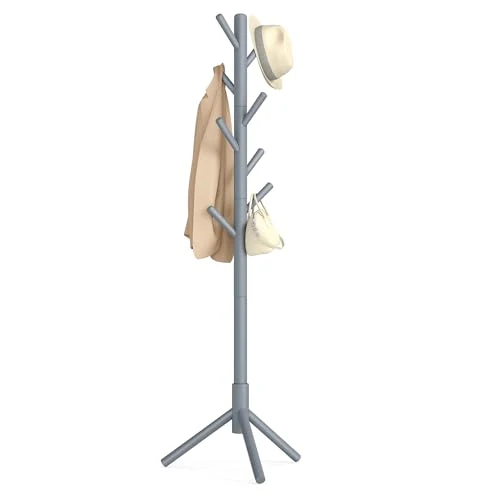 Oferta limitowana: VASAGLE Wieszak na ubrania z litego drewna, w kształcie drzewa, 8 haczyków z 95.19 zł na 118.99 zł (oszczędź -25.00%)