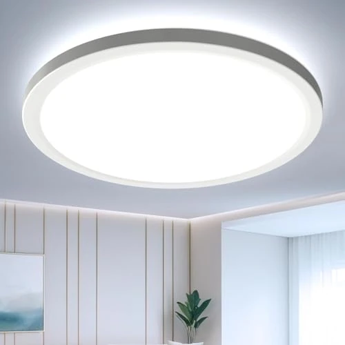Oferta limitada: EASY EAGLE Plafon LED Techo 36W, Moderna Lamparas de Techo 3240LM, Panel Luz Blanco Frío 6000K Impermeable IP44 para Cocina Sala de Estar Dormitorio Pasillo, Ø30CM de 23.49 € a 21.19 € (ahorro 10%)