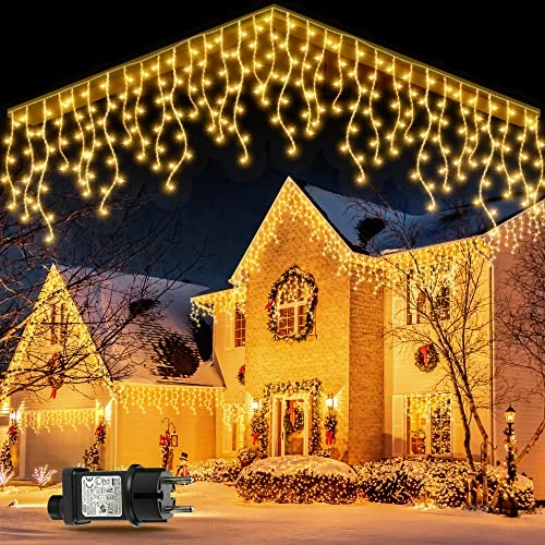 Oferta limitada: GYLEFY Guirnaldas Luces Exterior 10M 400 LED Cortina con 8 Modos Impermeable Cascada para Decoración Ventana, Interiores, Navidad, Fiestas, Jardín de 39.99 EUR a 23.99 EUR (ahorro 40%)
