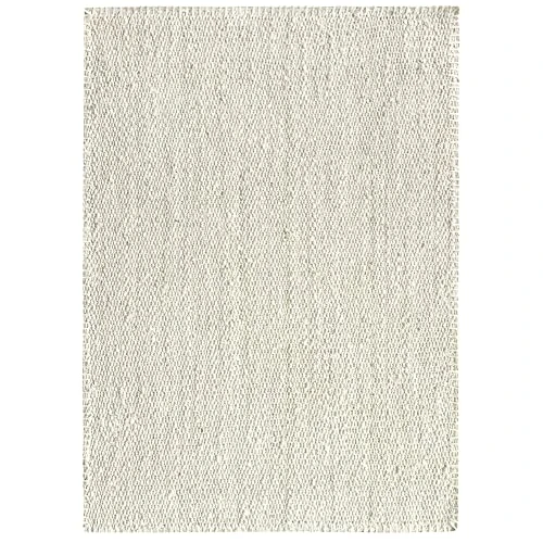 HAMID - Granat Jutowy Dywan 100% Naturalne Białe Włókno Jutowe, Miękki Dywan Ręcznie Tkany Dywan Salon, Jadalnia, Sypialnia, Przedpokój, Wejście, Naturalny Kolor Biały (170x120cm)