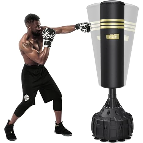 Offerta a tempo: Dripex Sacco Boxe Basic, 165 cm Sacco Boxe da Terra Autoportante con Base a 12/19 Ventosi Potenti per Adulti Giovani Kickboxing (Base e Sacco Due Pacchi) (19 Ventose) - 0.00% da 106.99 € a 106.99 €