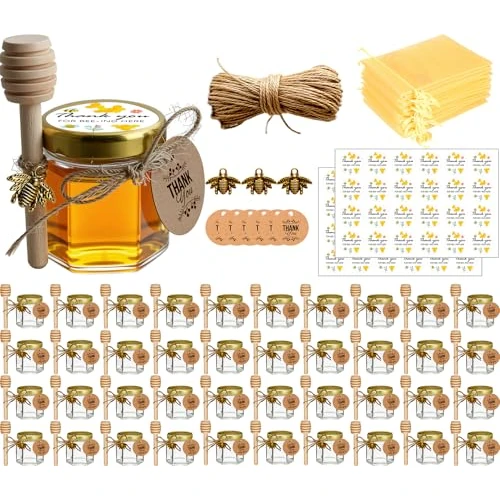 Oferta limitada: Botes Para Miel, Botecitos Para La Miel Pegatinas, 40 Piezas Tarros 45ml de 39.99 € a 39.99 € (ahorro 0.00%)