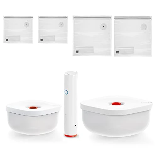 Oferta limitada: Guzzini - SAVE IT Set de vacío: recipientes de 450/975 cc, bomba, 2 bolsas pequeñas/2 grandes, caja de regalo - Blanco, 20 x 20 x h10 cm - 11850911 de 69.00 EUR a 37.73 EUR (ahorro 45%)