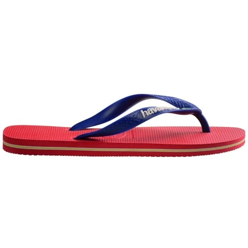 Limitiertes Angebot: Havaianas - Brasil Logo, ikonische, bequeme und langlebige Badelatschen mit Brasilien- Flagge und rutschfester Sohle mit farbigen Streifen, Unisex-Erwachsene von 16.20 EUR auf 16.20 EUR (Spare 0%)