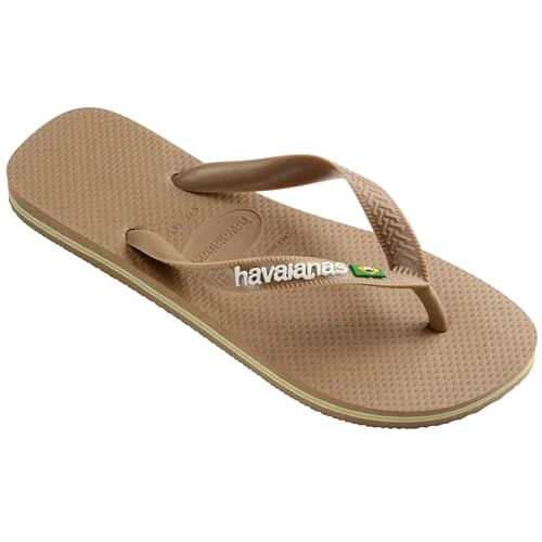 Zeitlich begrenztes Angebot: Havaianas - Brasil Logo, ikonische, bequeme und langlebige Badelatschen mit Brasilien- Flagge und rutschfester Sohle mit farbigen Streifen, Unisex-Erwachsene von 30.00 € auf 30.00 € (0.00% Rabatt)