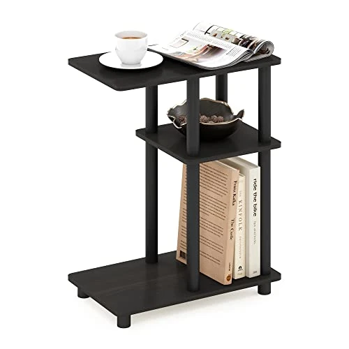 Offerta a tempo: Furinno Turn-N-Tube Tavolino a Forma di C, Legno, Espresso/Nero, C-Shape - 0.00% da 32.59 € a 32.59 €