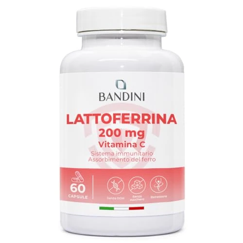 Oferta ograniczona: Bandini® LATTOFERRINE 200 Immuno - 200 MG laktoferyny na kapsułkę (60 kapsułek) - Suplement diety w wysokiej dawce z witaminą C - Naturalny przeciwutleniacz dla układu odpornościowego z 86.90 PLN na 86.90 PLN (zniżka 0%)