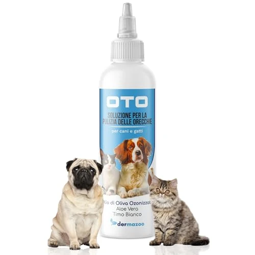 Offre limitée : Dermazoo OTO Nettoyant Naturel pour Oreilles Chiens et Chats 100 ML - Utile pour Nettoyer Le Conduit Auditif de Cérumen, Contre Les Infections et Les Mycoses et apaiser Les Démangeaisons de 16.25 € à 16.25 € (0.00% de remise)