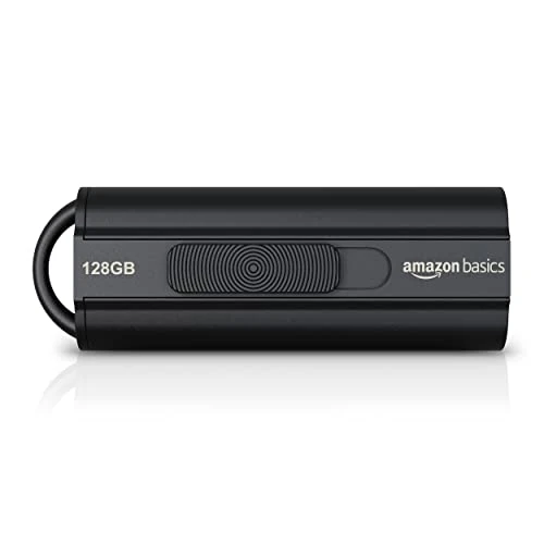 Amazon Basics 128 GB, Chiavetta USB 3.1, velocità di lettura fino a 130 MB/s, Nero