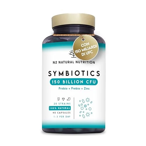 Zeitlich begrenztes Angebot: Kulturen Komplex 400 Mrd KBE/g. 20 Bakterienstämme. Höchste Konzentration mit Inulin + Zink. Darmflora Aufbau. 100% Vegan. 90 Kapseln. N2 Natural Nutrition von 25.99 € auf 25.99 € (0.00% Rabatt)