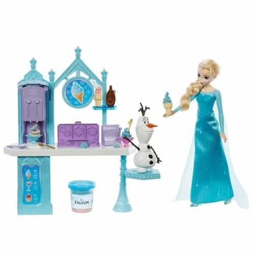 Limited offer: Mattel Disney Frozen Dessert Playset with Elsa Fashion Doll, Olaf Figure, 2 Dough Colors & 10+ Play Pieces, Inspired by the Movie from 33.78 EUR to 26.99 EUR (save 20%)