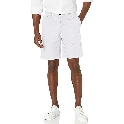 Offerta a tempo: Armani Exchange Pantaloncini in Twill Elasticizzato Massiccio Bermuda, Bianco, M Uomo - 60% da 90.00 € a 36.00 €