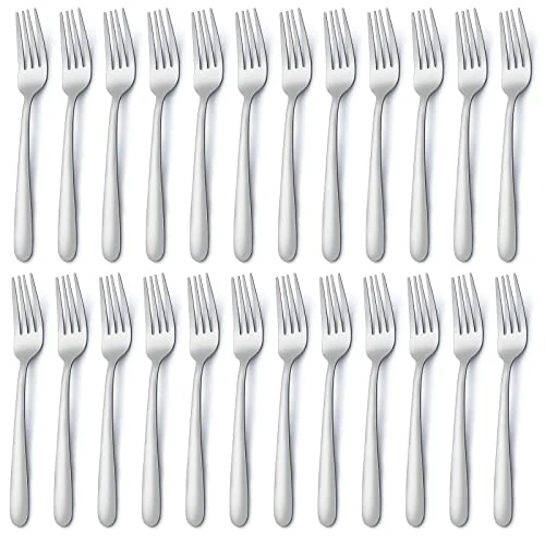 Tijdelijke aanbieding: BEWOS Roestvrijstalen vorkenset 24 stuks, 8,1"(20,7cm) tafelvorken, spiegelgepolijst, vaatwasmachinebestendig, geschikt voor huishoudens, restaurants, kantines van 14.99 € naar 14.99 € (0.00% korting)