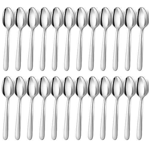 Offerta a tempo: BEWOS 24 Pezzi Cucchiai da Tavola, 8 Pollici (20,4 cm) Set di Cucchiai, Cucchiai in Acciaio Inox, Lucidato a Specchio, Lavabile in Lavastoviglie, Cucchiai da Zuppa per la Casa, Cucina o l'hotel - 0.00% da 16.99 € a 16.99 €