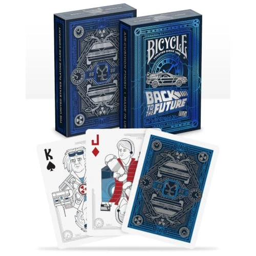 Limited-time offer: Bicycle Back to The Future Playing Cards - 1 Deck, Air Cushion Finish, Professional, Superb Handling & Durability, Great Gift For Card Collectors, Blue,silver from 12.38 £ to 12.38 £ (save 0.00%)