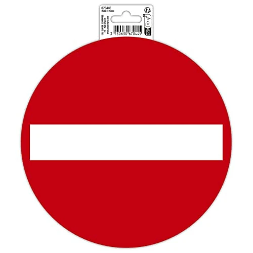 Limited-time offer: Exacompta - Ref. 67044E - 1 round NO ENTRY adhesive pictogram in non-slip and UV-resistant treated PVC vinyl - Glossy finish - Diameter: 20 cm - Colours: red and white from 4.65 GBP to 4.65 GBP (save 0%)