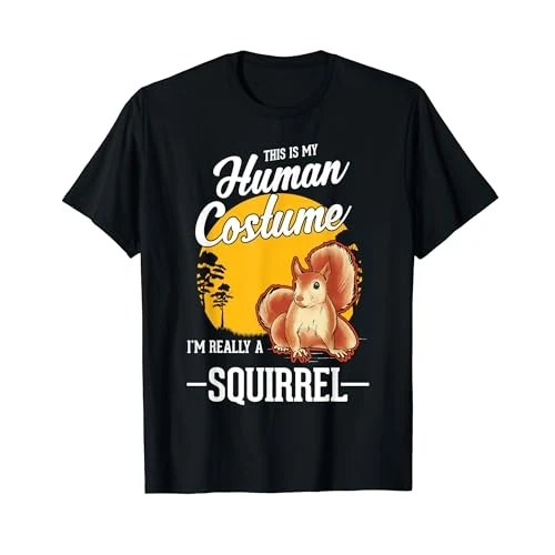 Offerta a tempo: Squirrel Human Costume Halloween Scoiattolo Maglietta - 15% da 16.99 € a 14.44 €