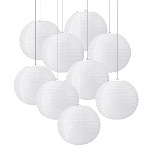 Oferta limitada: MIVIDE 20 linternas de papel blanco, pantalla de 12 pulgadas, redondas, linternas de papel blanco para bodas, cumpleaños, fiestas y eventos de 28.99 EUR a 28.99 EUR (ahorro 0%)