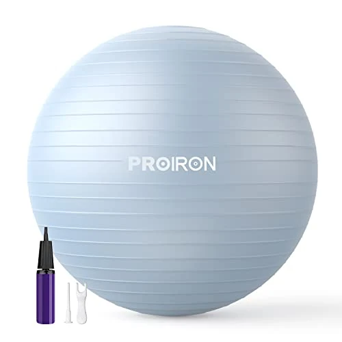 Oferta limitowana: PROIRON Piłka gimnastyczna bardzo gruba piłka do ćwiczeń fitness z mi jogi, 55 cm, Swiss Ball, piłka gimnastyczna z szybką pompką, antypoślizgowa piłka do jogi, niebieska z 5400.00 zł na 5400.00 zł (oszczędź 0.0%)