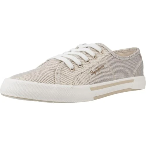 Limited-time offer: Pepe Jeans Women's Brady Party W Sneaker, Gold, 8 UK from $78.00 to $57.43 (save 26.37%)