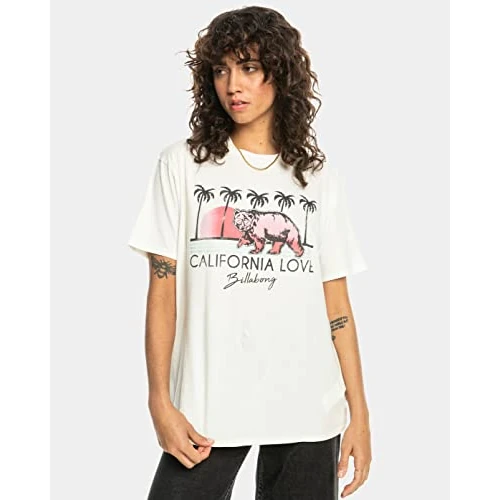 Offre limitée : Quiksilver Femme California Love T shirt, Salt Crystal, M EU de 11.84 € à 11.19 € (5% de remise)