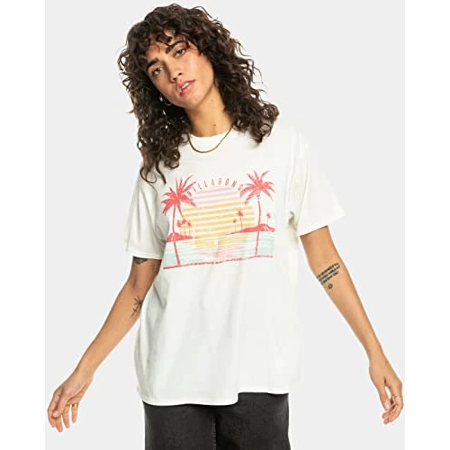 Offre limitée : Quiksilver Femme Golden Island T shirt, Salt Crystal, M EU de 11.84 € à 11.19 € (5% de remise)