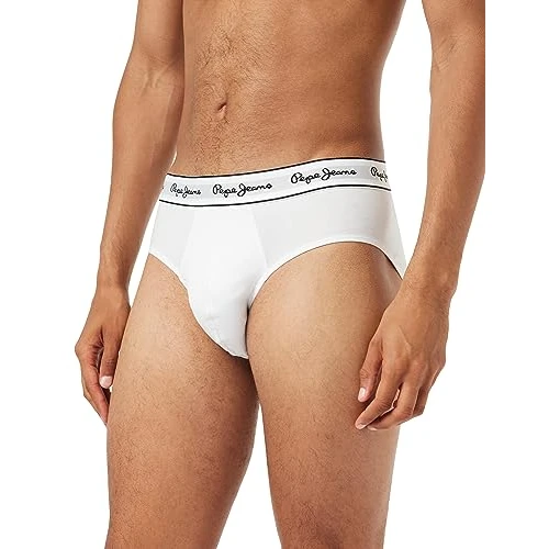 Tijdelijke aanbieding: Pepe Jeans Heren slips (Pack van 3), Wit (wit), L van 29.56 EUR naar 29.56 EUR (korting 0%)