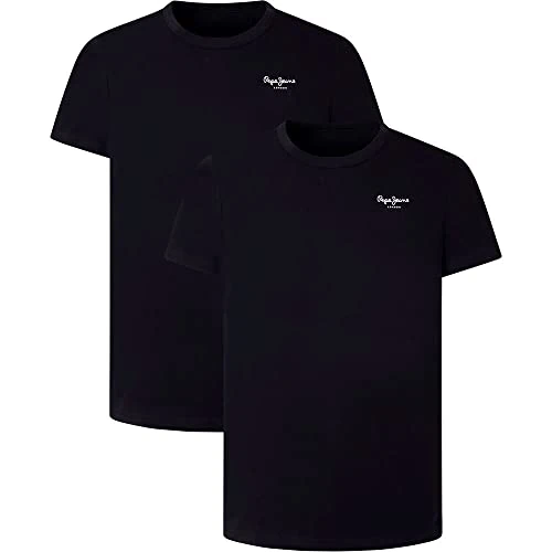 Offre limitee: Pepe Jeans Homme Pepe T-Shirt 2p Tshirt Noir (Black),M de 25.99 EUR a 25.99 EUR (economie 0%)